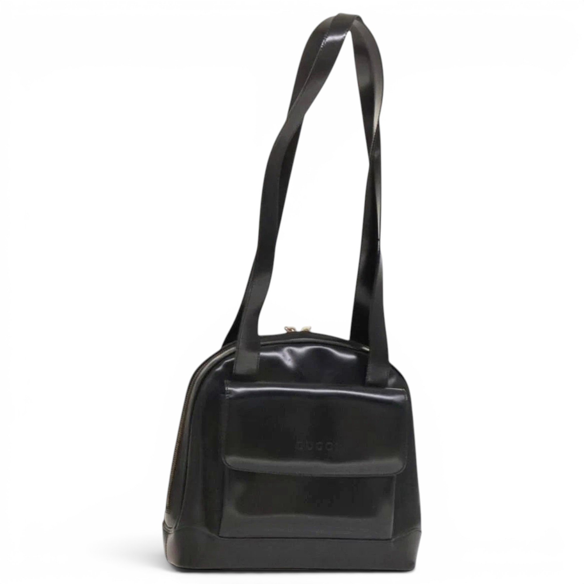 Patent leather handbag