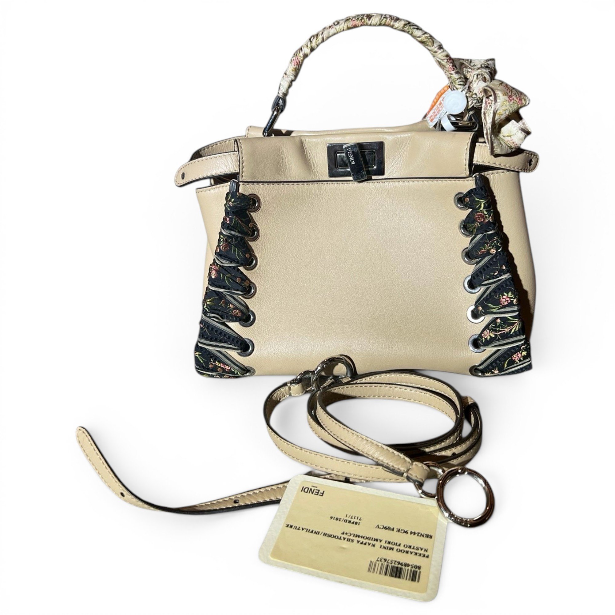 Peekaboo leather handbag