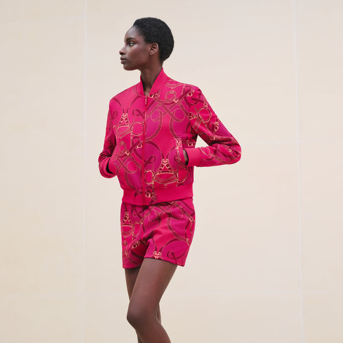 Rose Canneberge "Eperon d'Or Bandana" Varsity Jacket