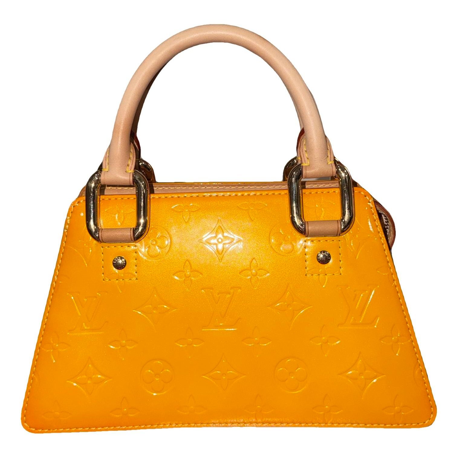 Patent leather satchel