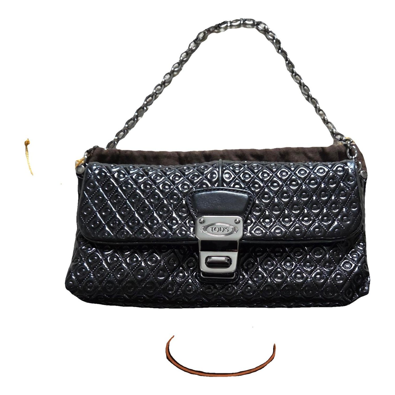 Patent leather clutch bag