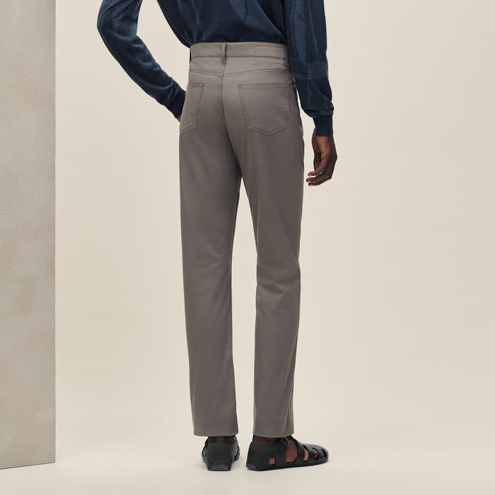 Gris Éléphant Straight Cut Jeans