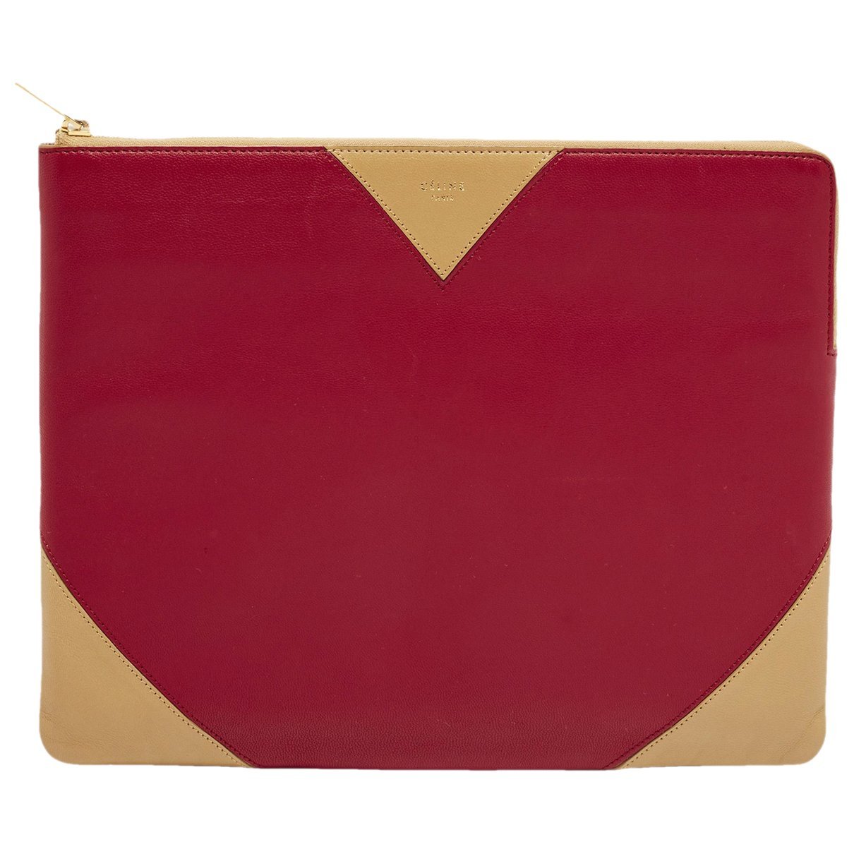 Leather clutch bag
