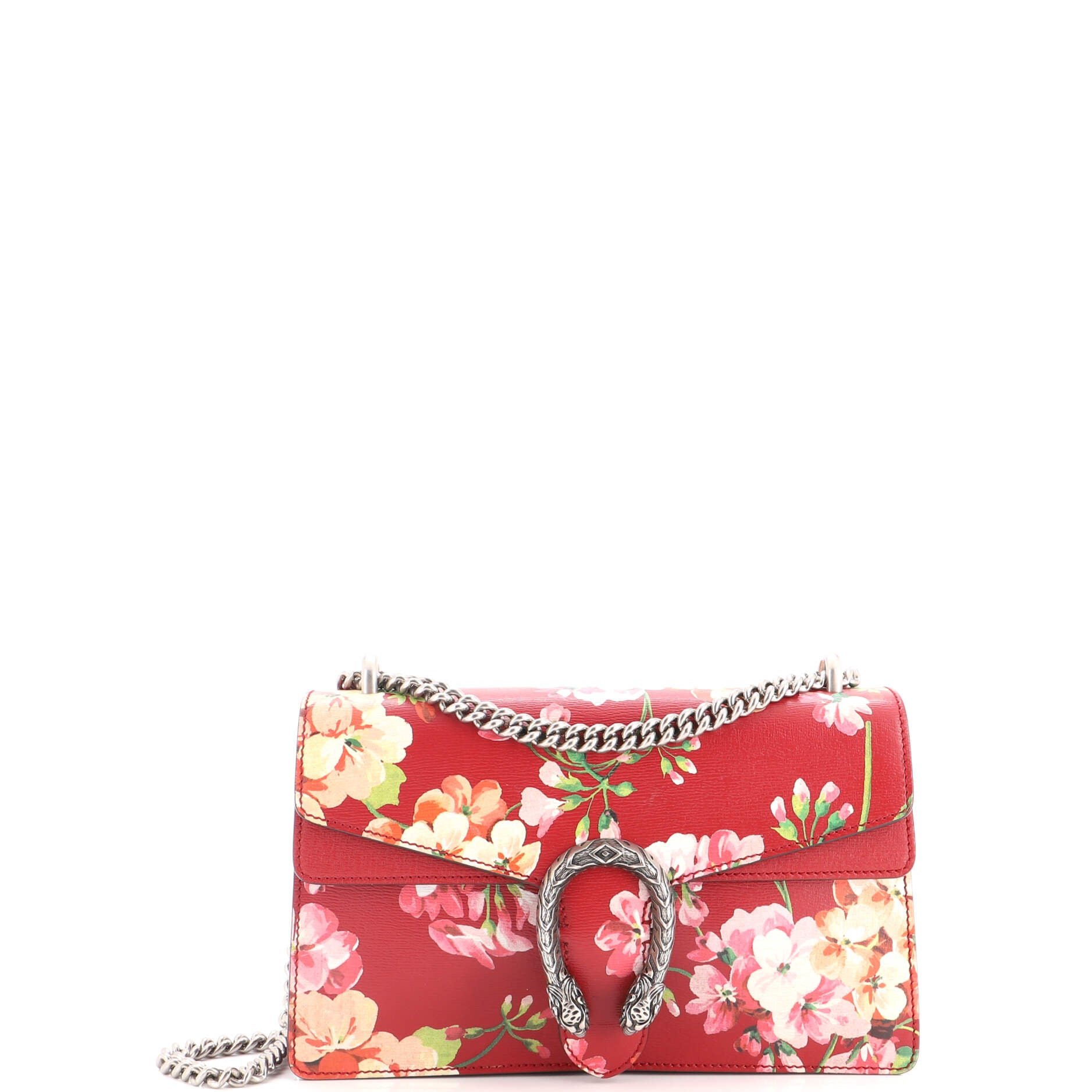 Dionysus Bag Blooms Print Leather Small
