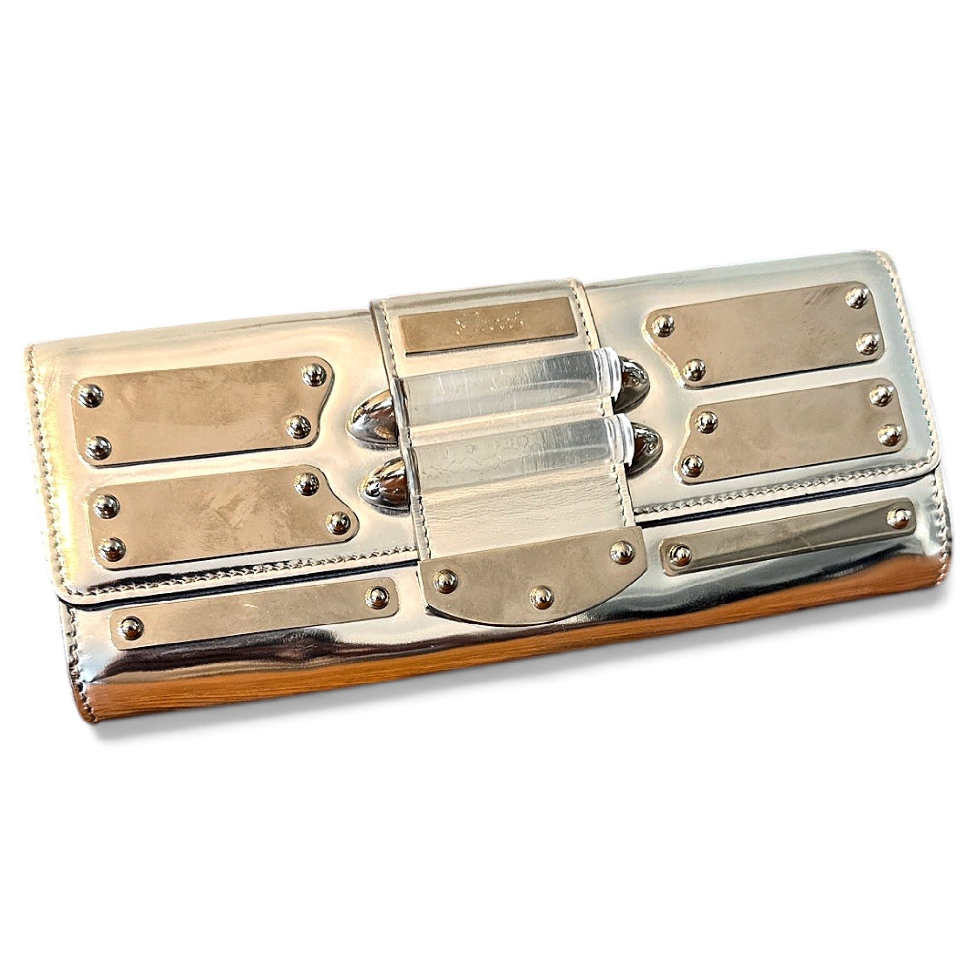 Guccy clutch patent leather clutch bag