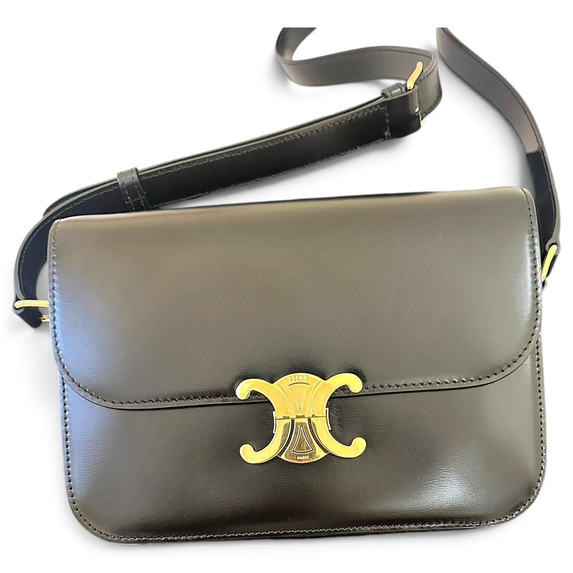 Triomphe leather handbag