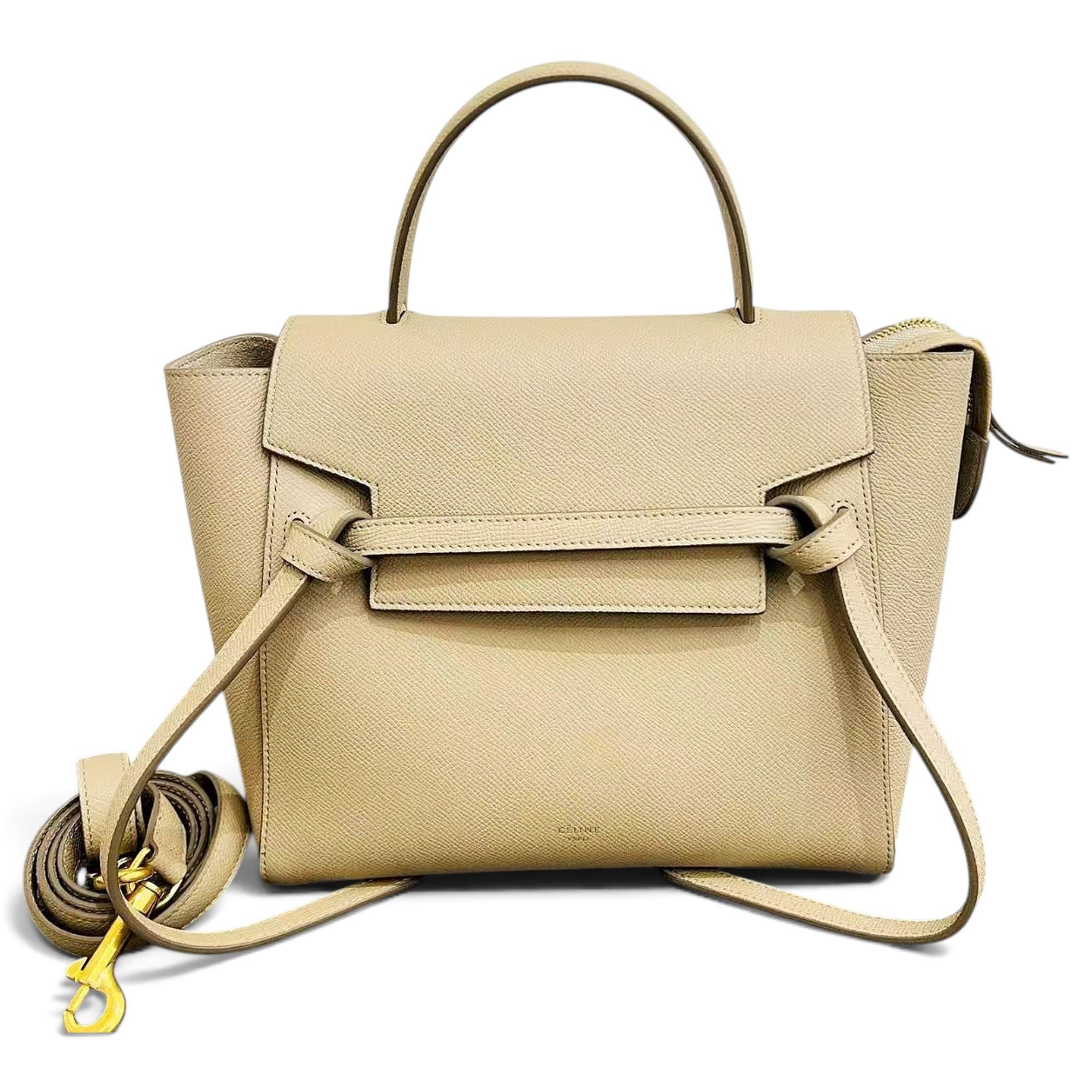 Belt leather handbag