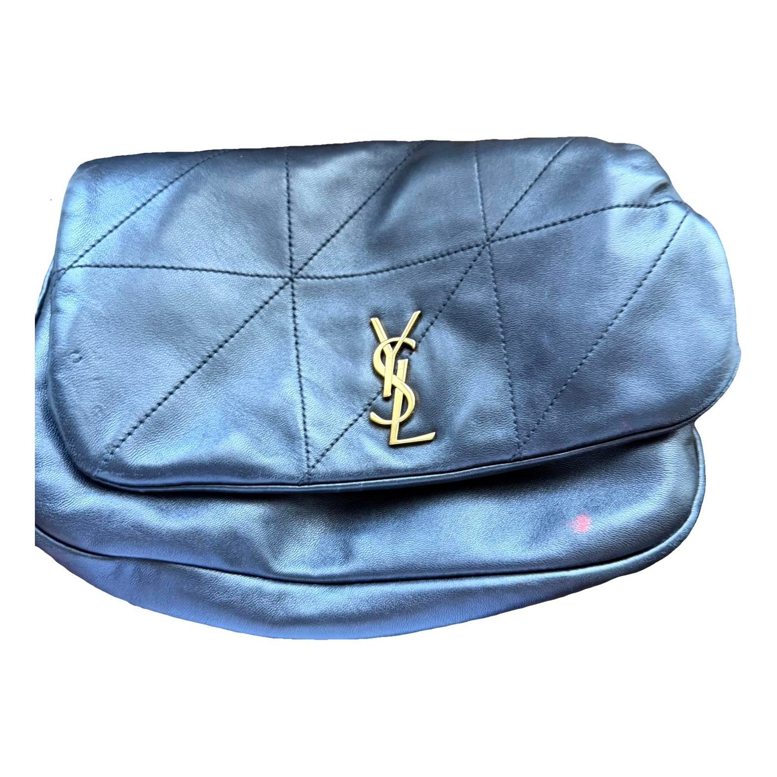 Leather clutch bag