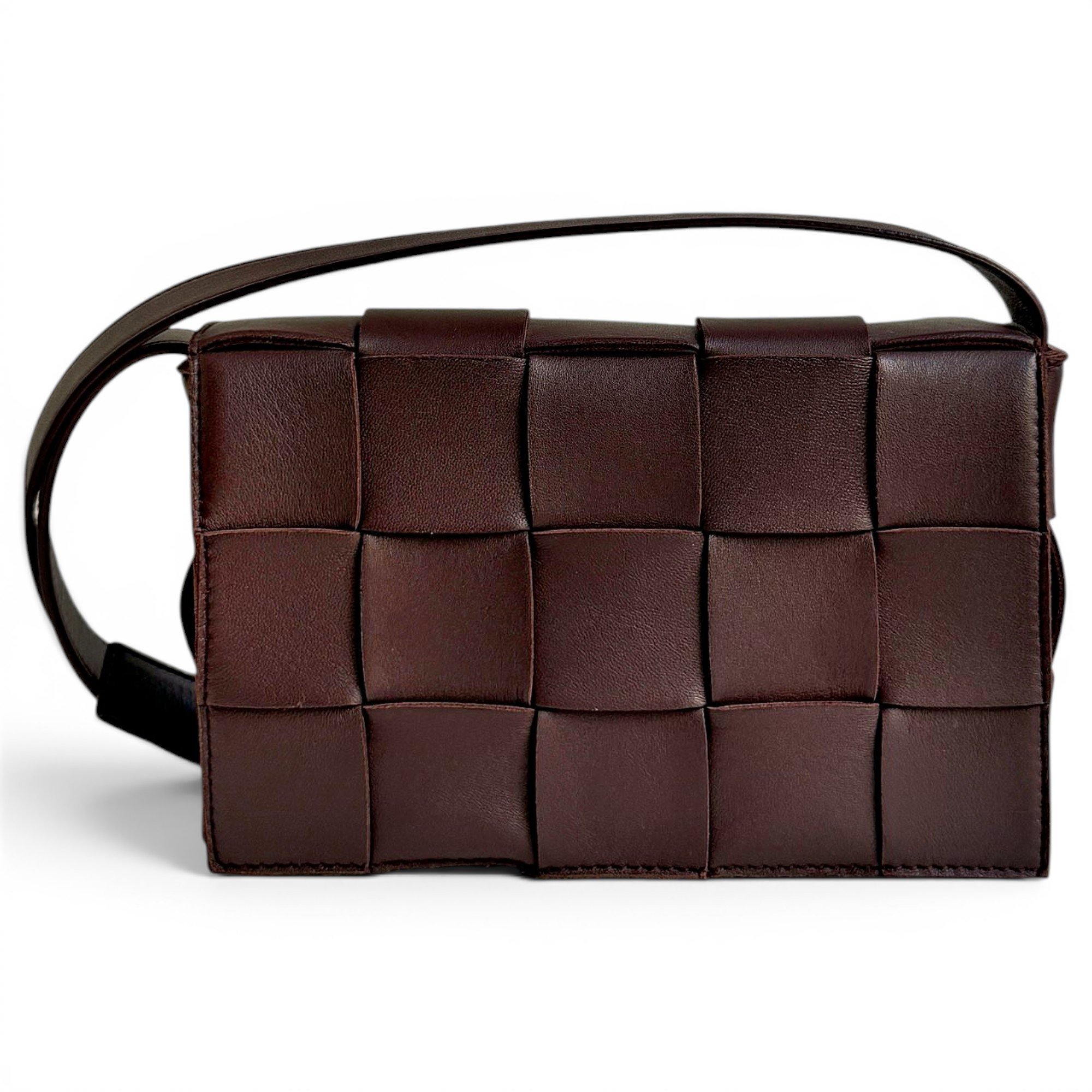 Cassette leather handbag
