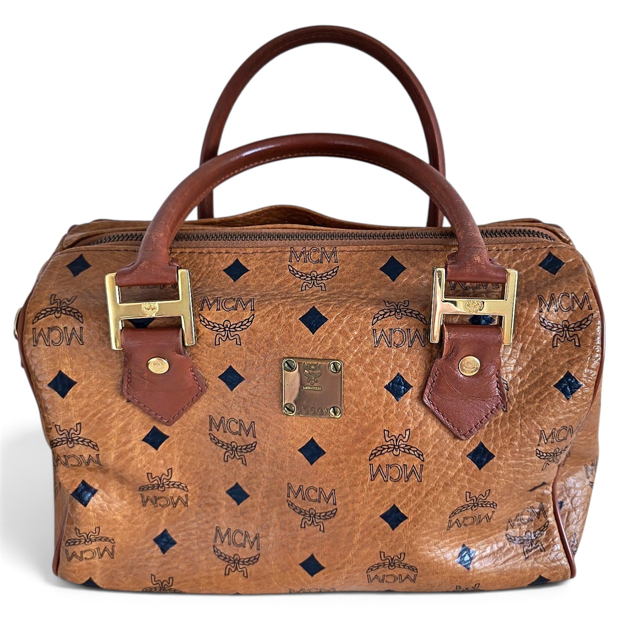 Boston leather bowling bag