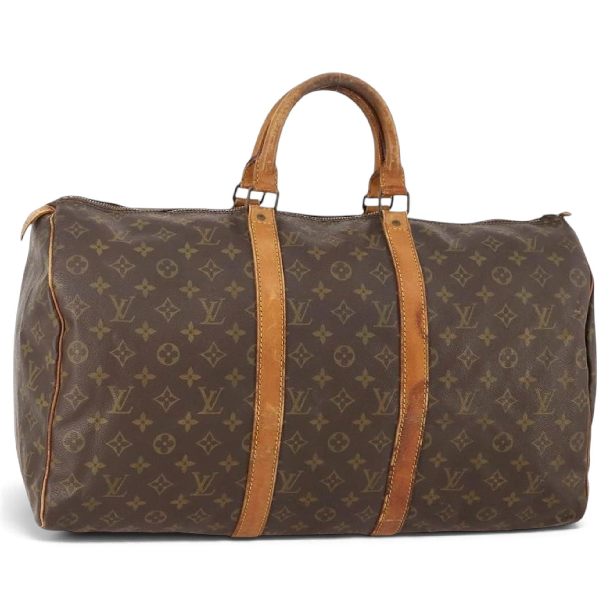 Keepall leather travel bag