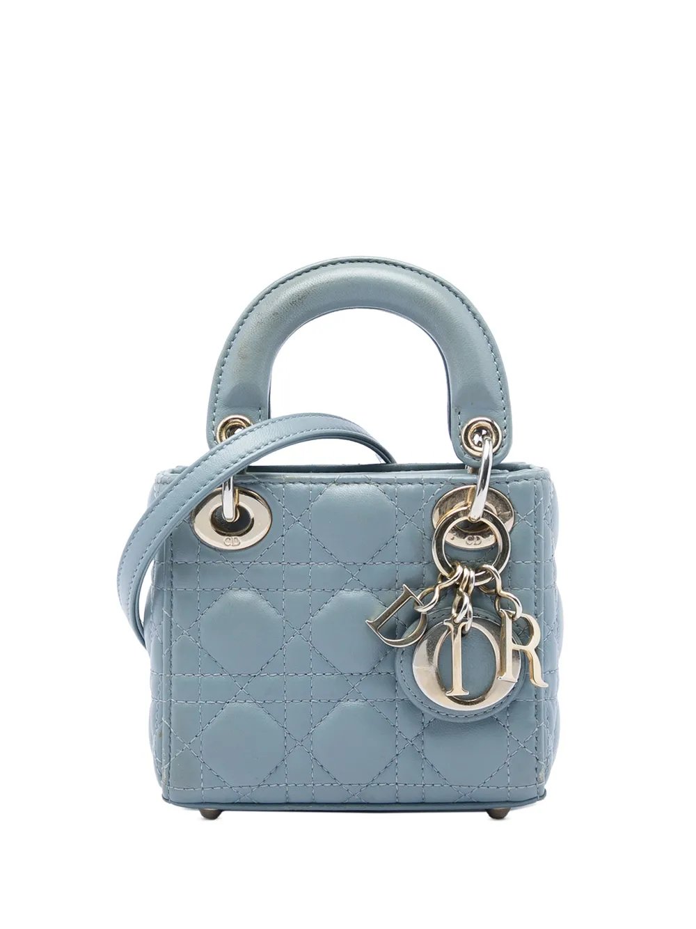 2021 Micro Lambskin Cannage Lady Dior satchel