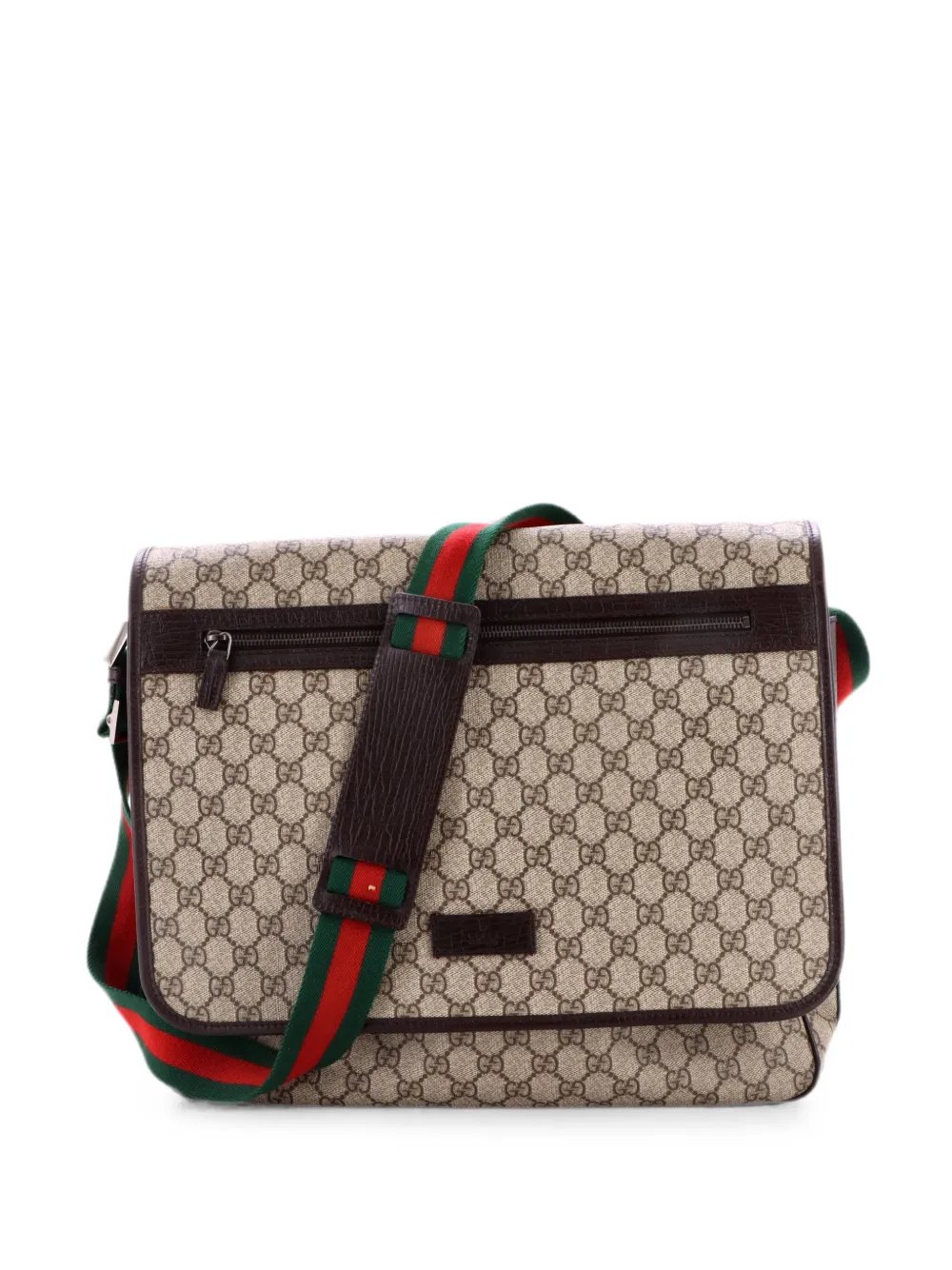 Web Strap Messenger Bag GG Coated Canvas Large crossbody bag