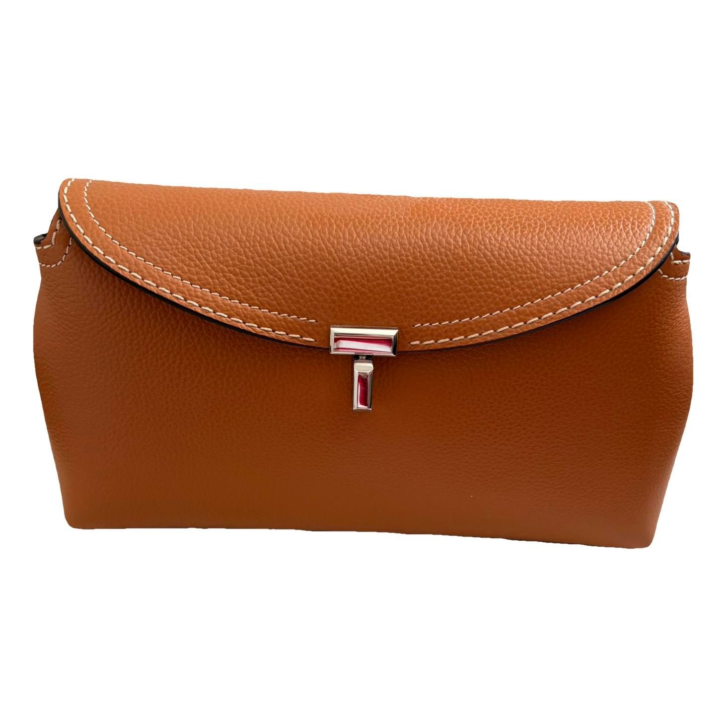 T-Lock leather clutch bag