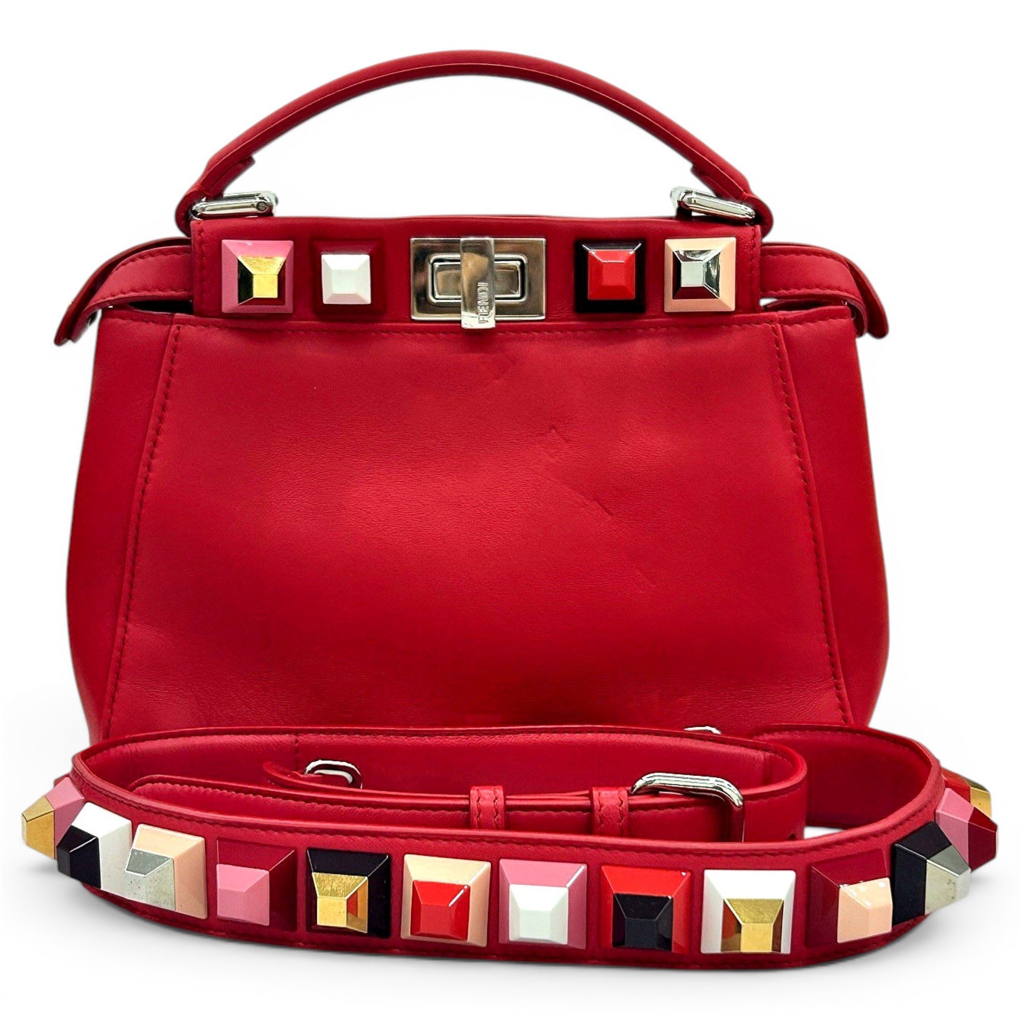 Peekaboo leather handbag