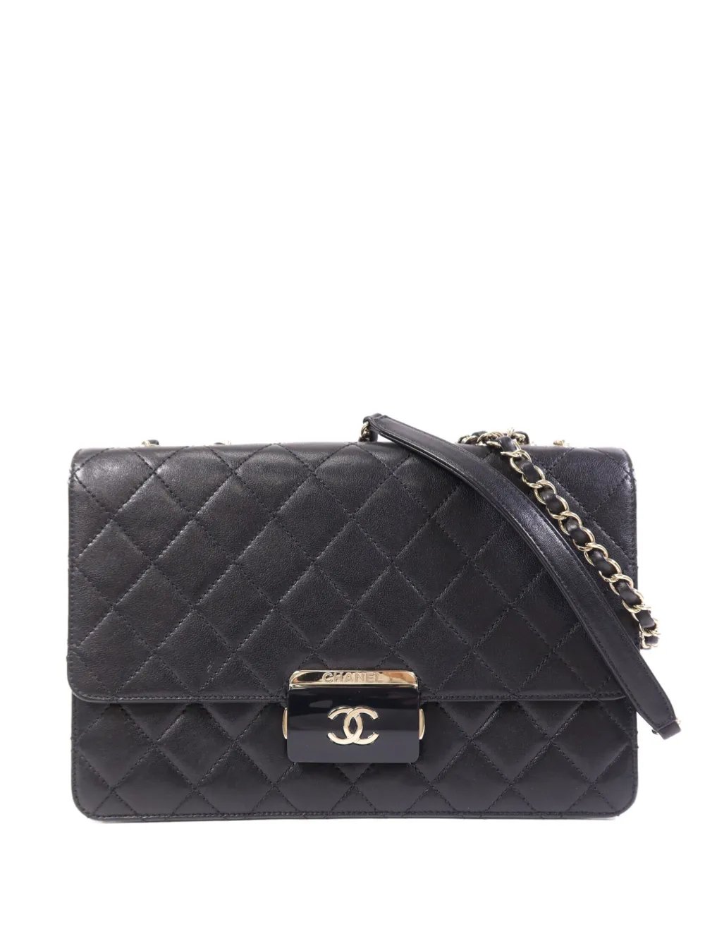 CC diamond-quilted shoulder bag