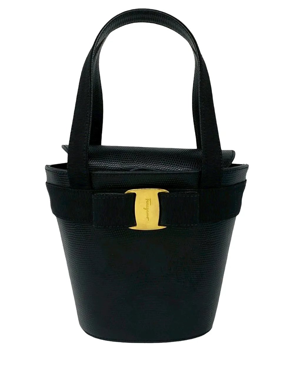 2010-2026 Leather Vara Bow Top Handle bucket bag