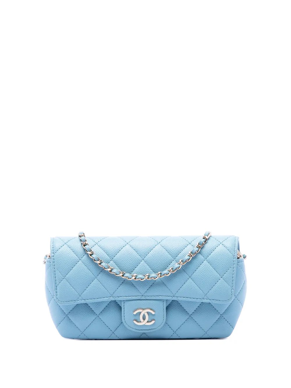 2021 CC Quilted Caviar Glasses Case on Chain crossbody bag