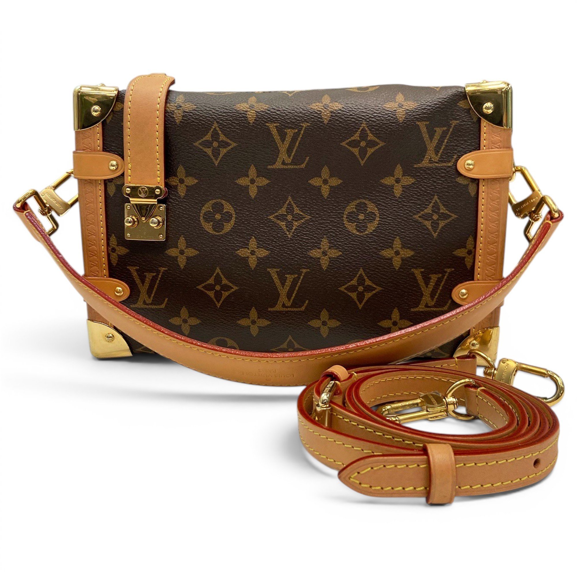Side Trunk leather handbag