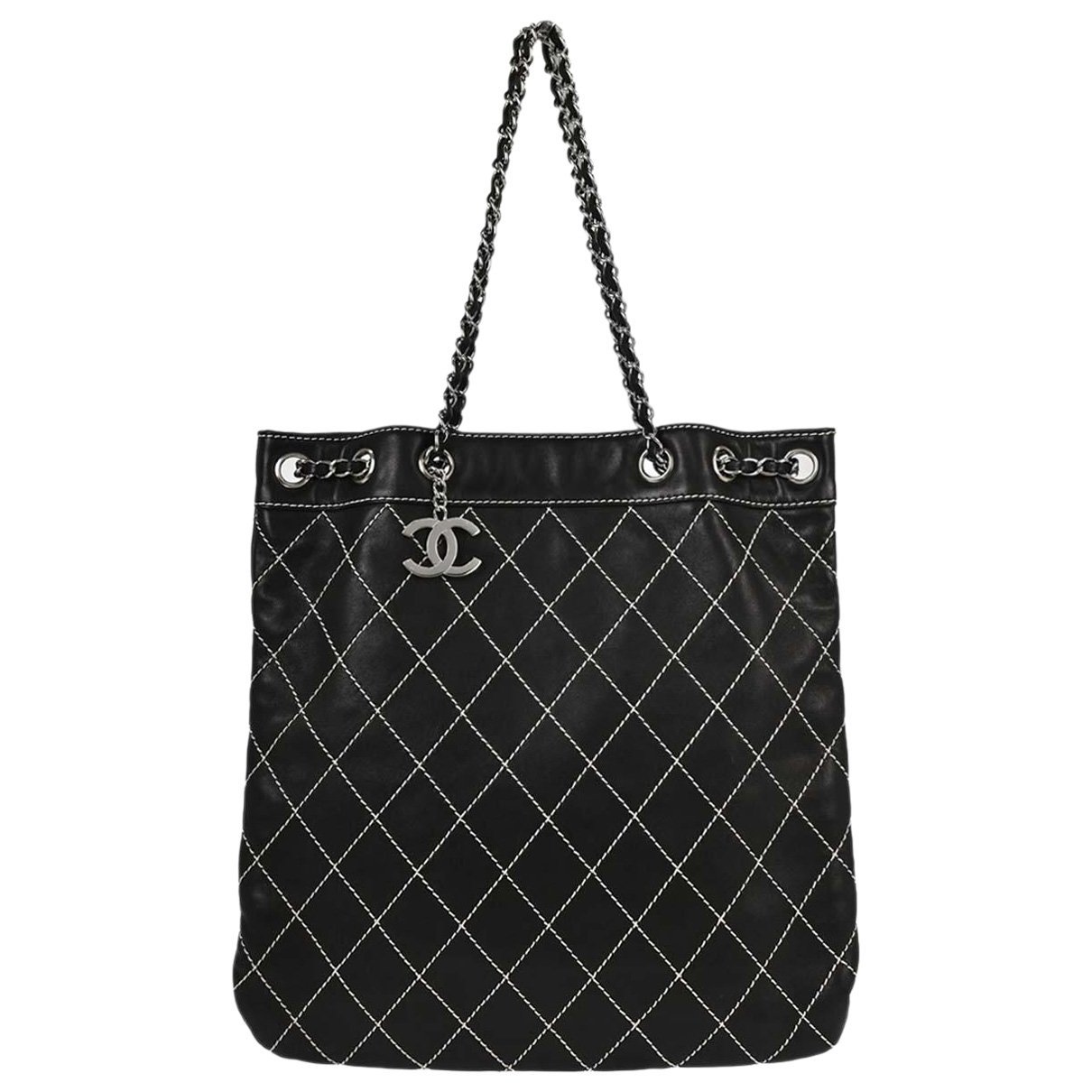 Chain Around pony-style calfskin tote