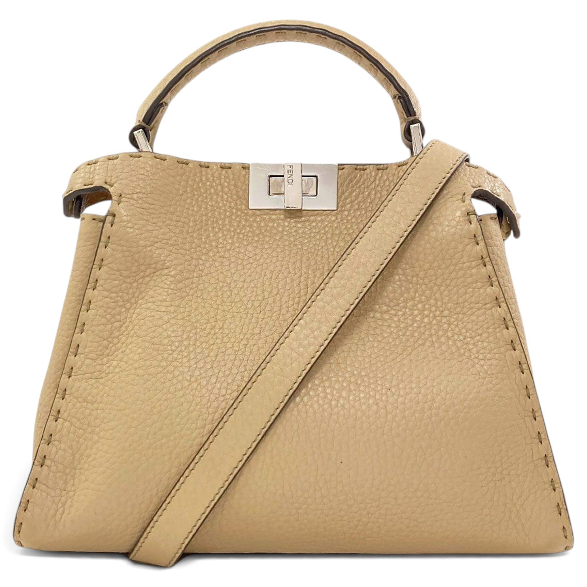 Peekaboo pony-style calfskin handbag