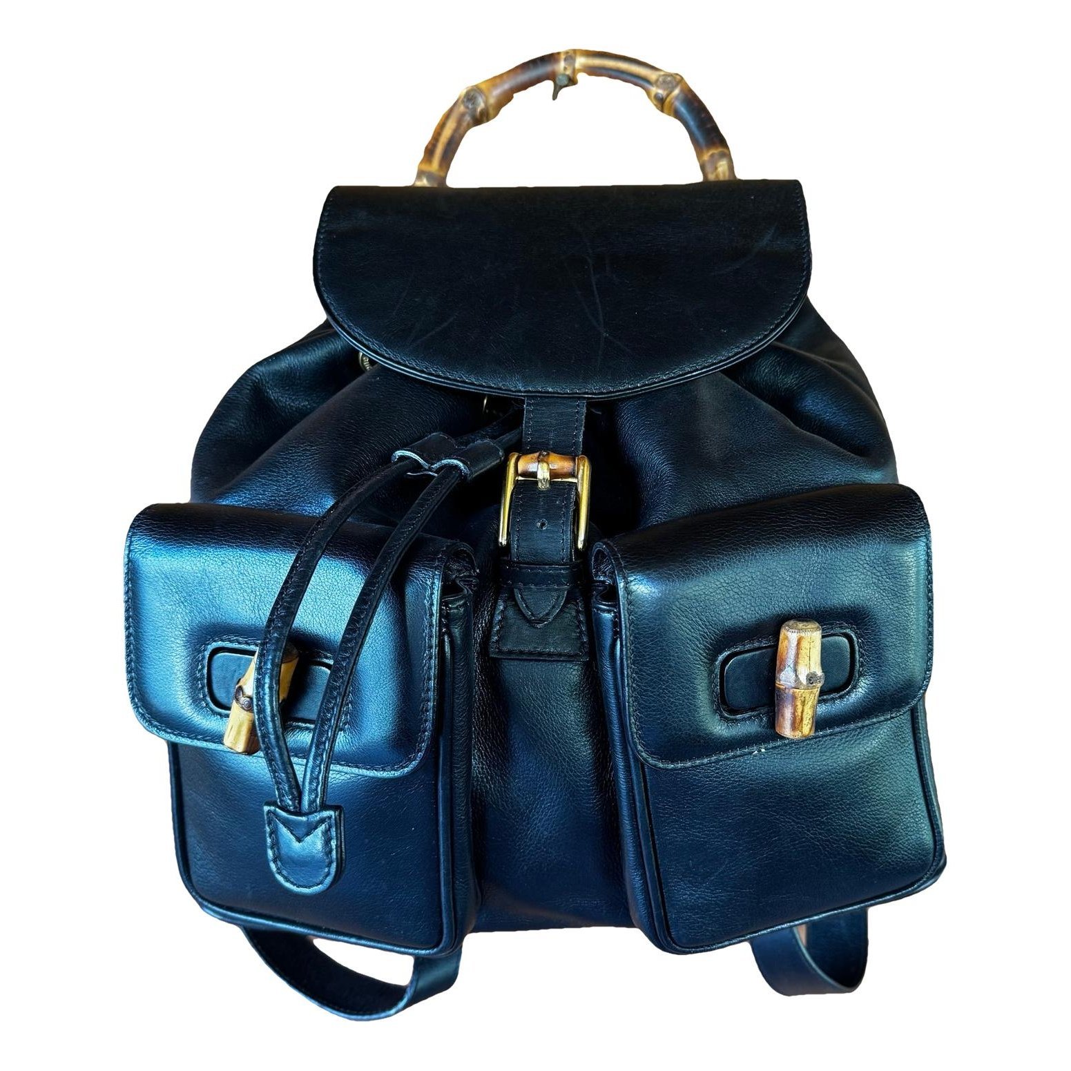 Leather backpack
