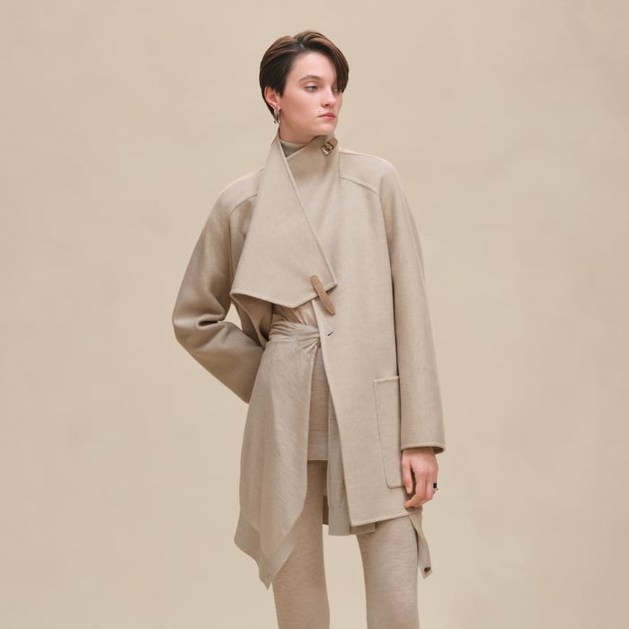 Beige Naturel Cashmere Coat