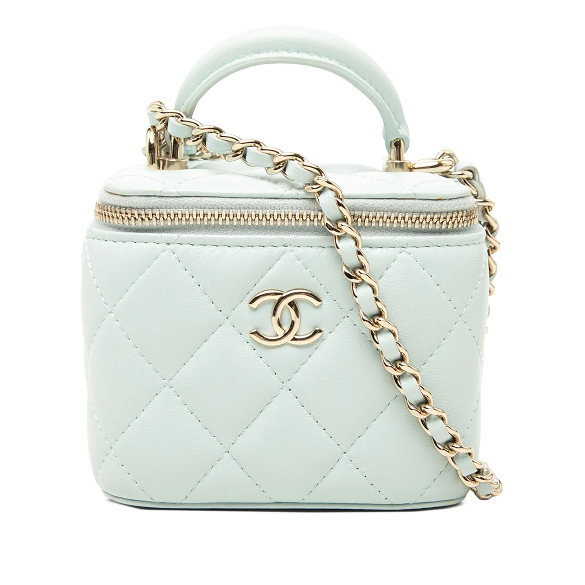 Vanity leather handbag