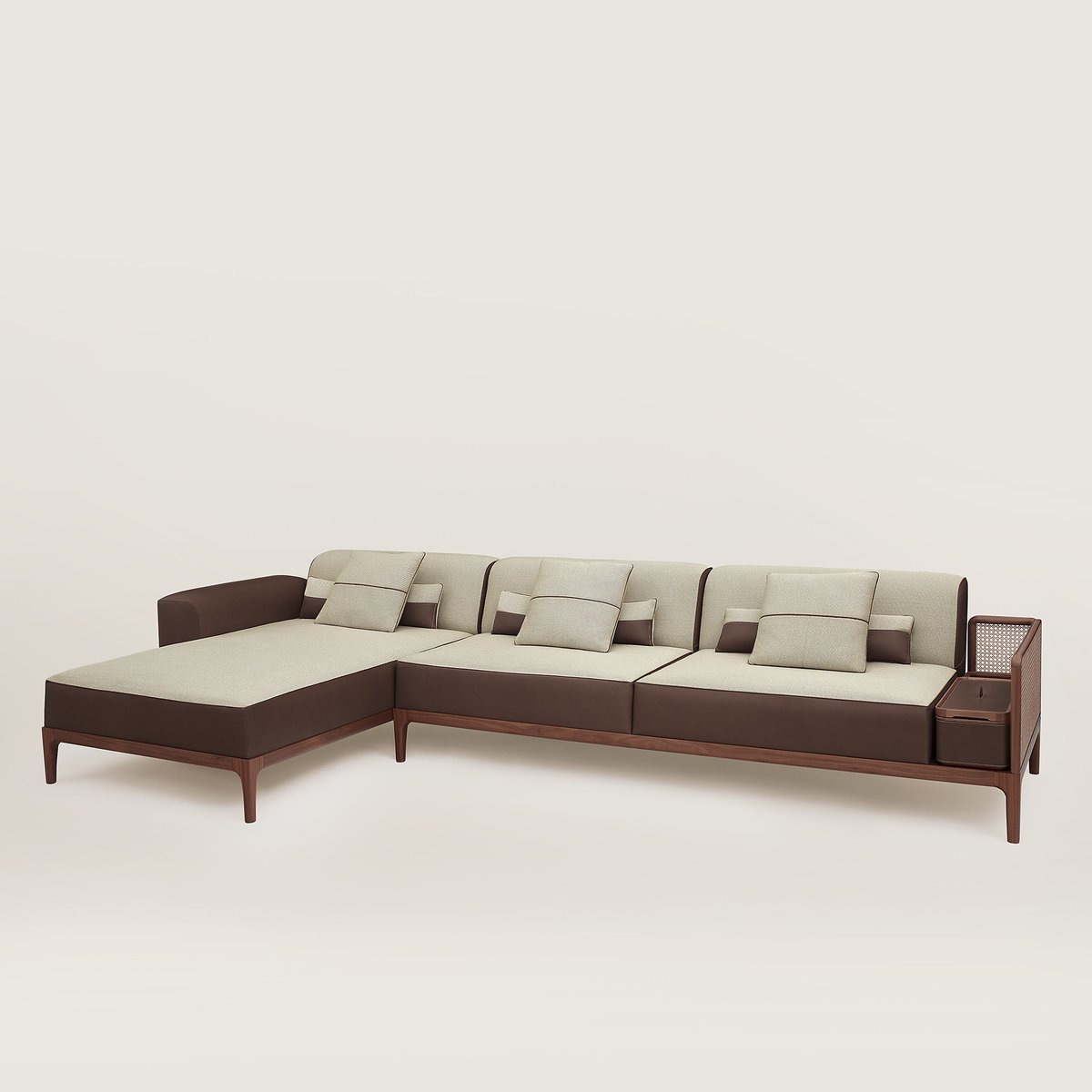 Sofa Sellier 2-seater with chaise lounge