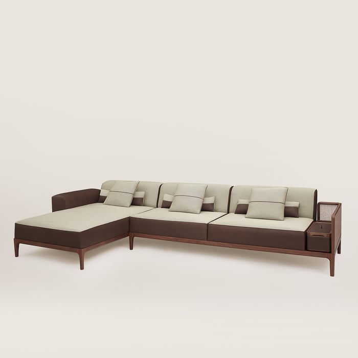 Sofa Sellier 2-seater With Chaise Lounge
