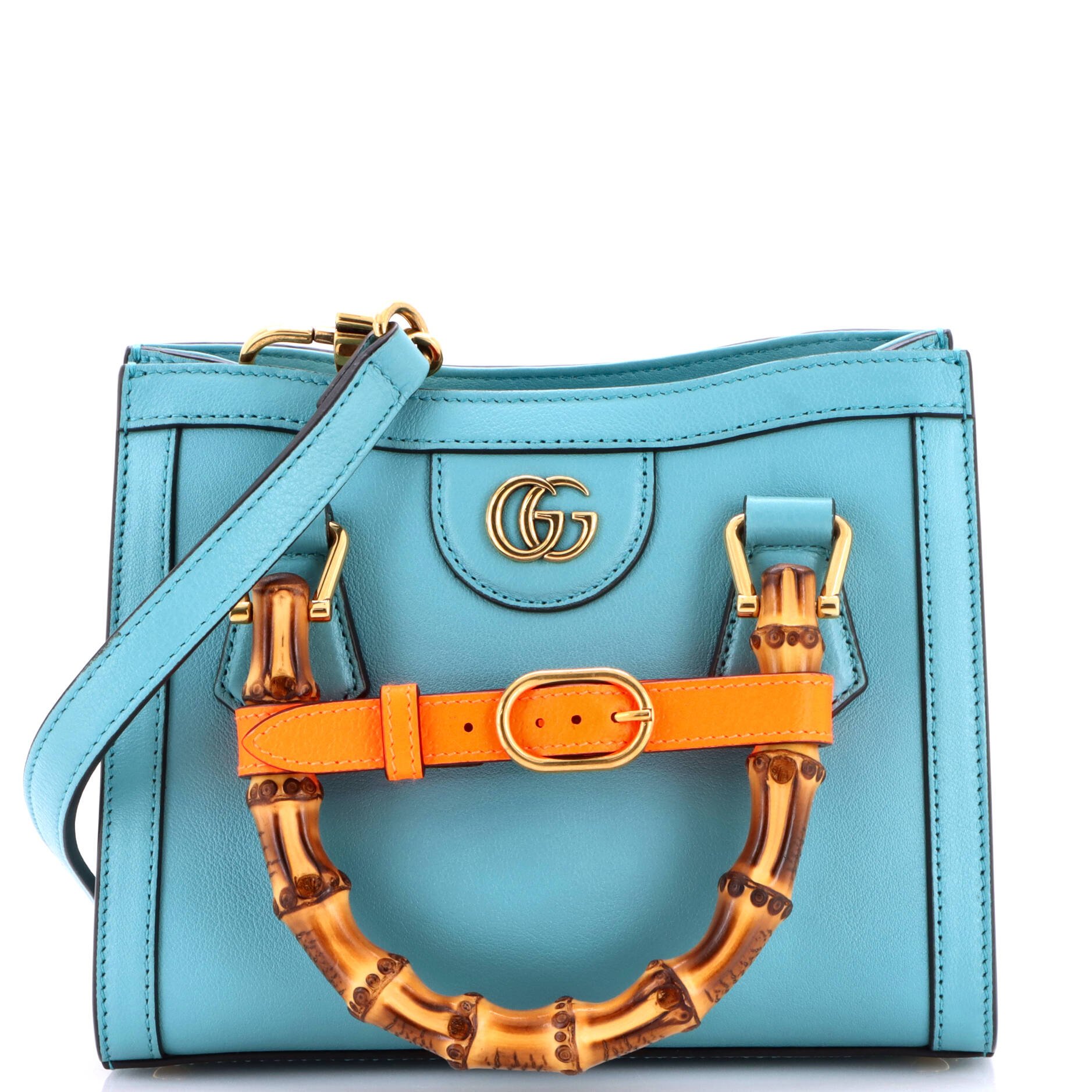 Diana NM Bamboo Handle Tote Leather Mini