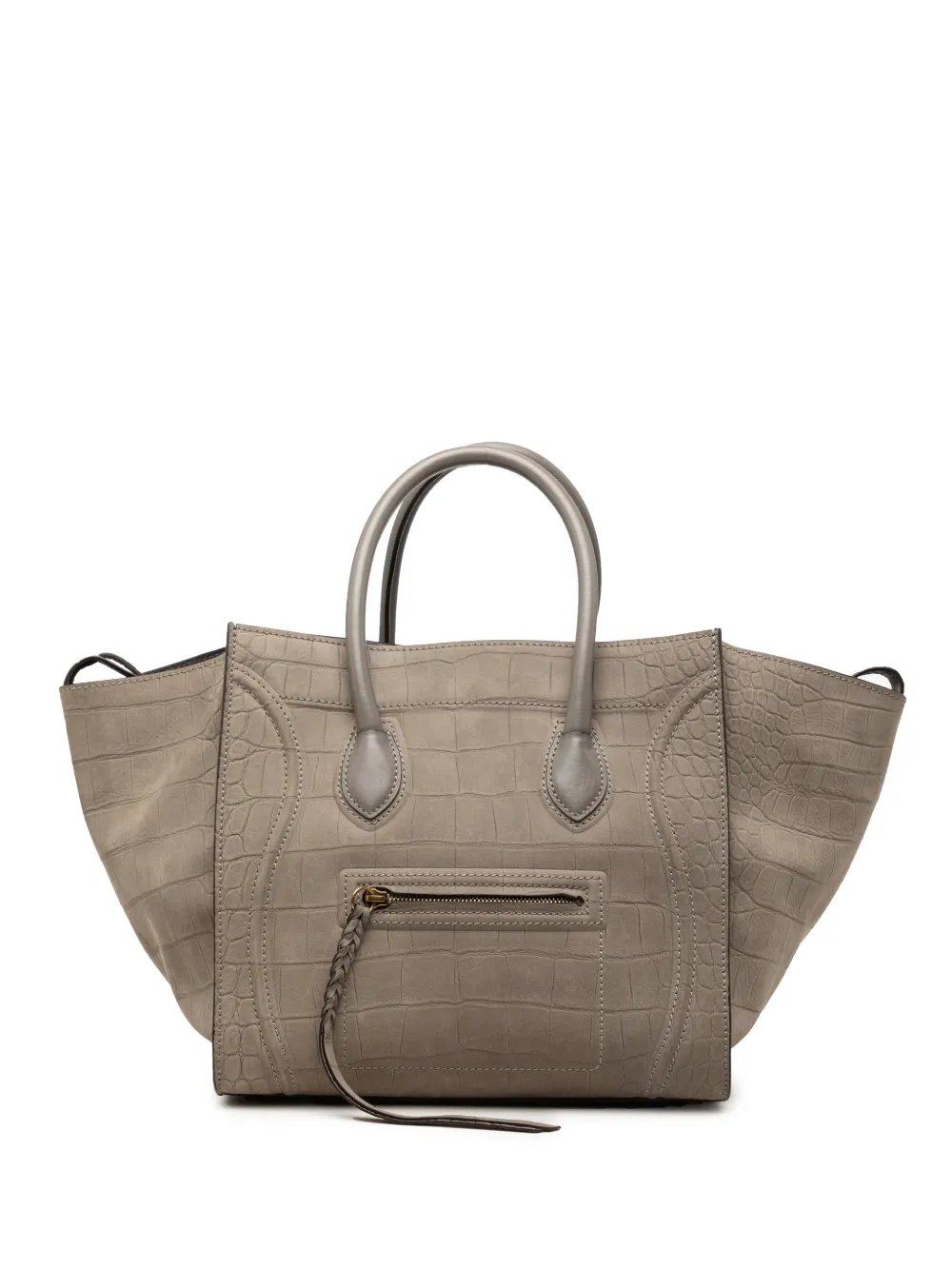 2012 Medium Croc Embossed Leather Luggage Phantom tote bag