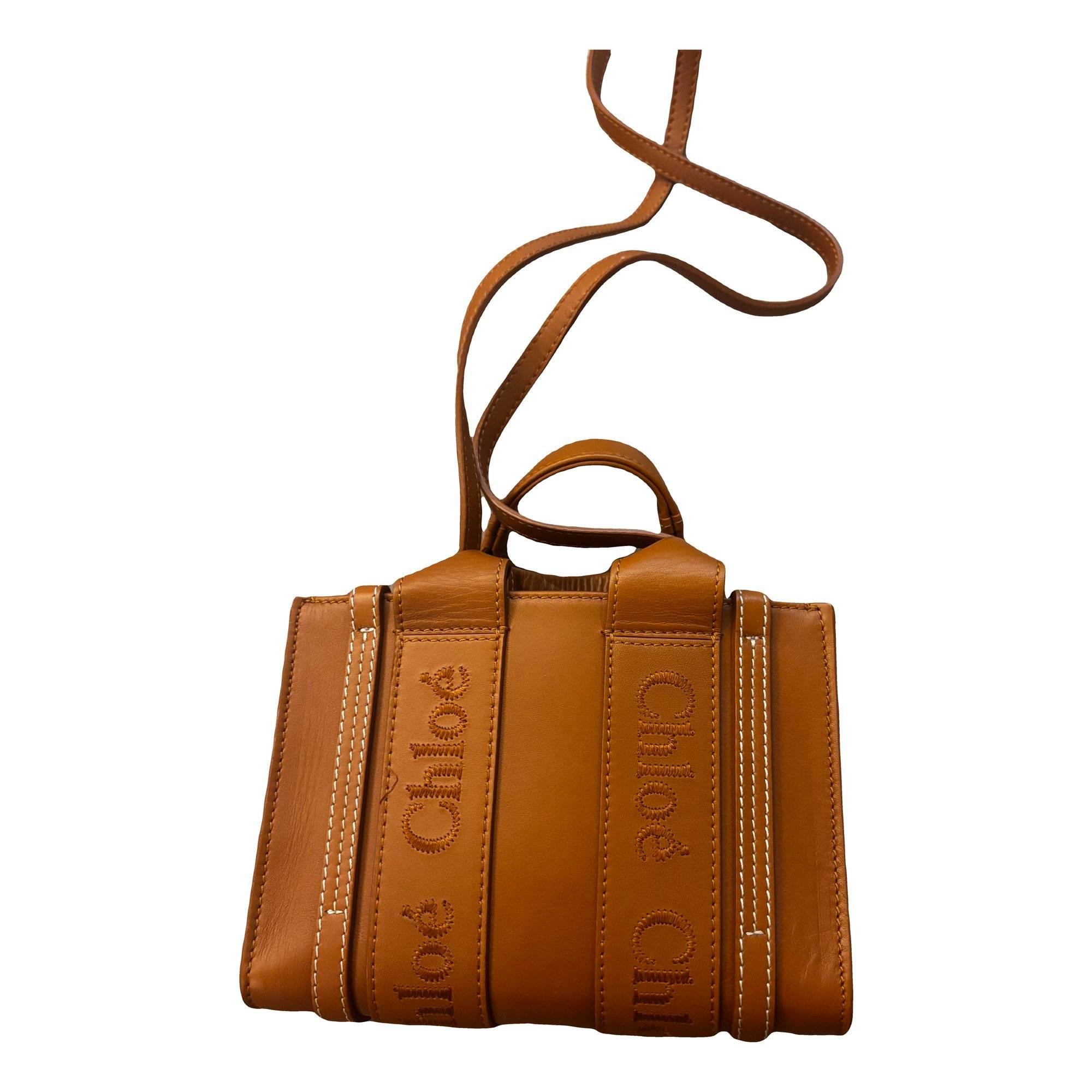 Woody leather crossbody bag