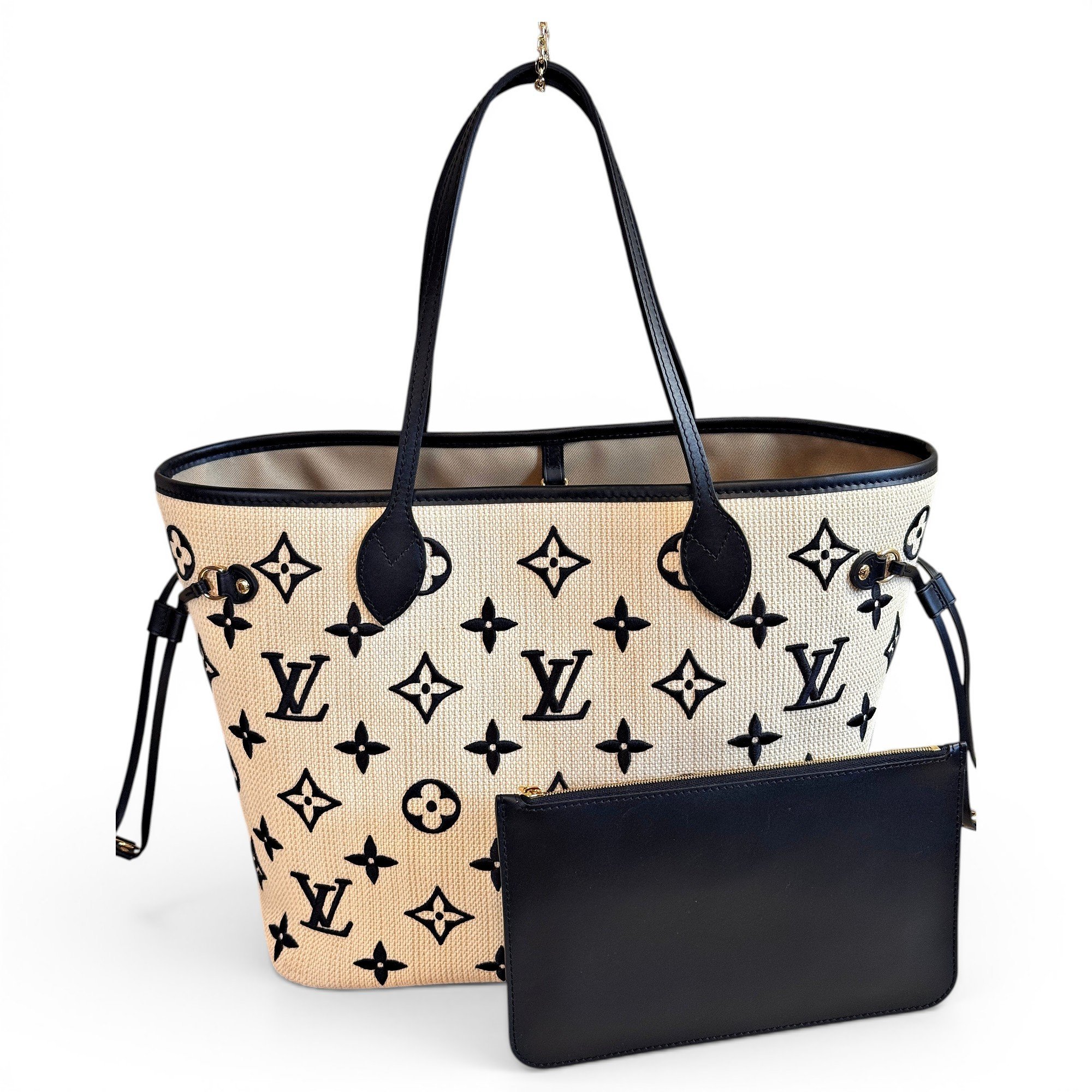 Neverfull linen handbag