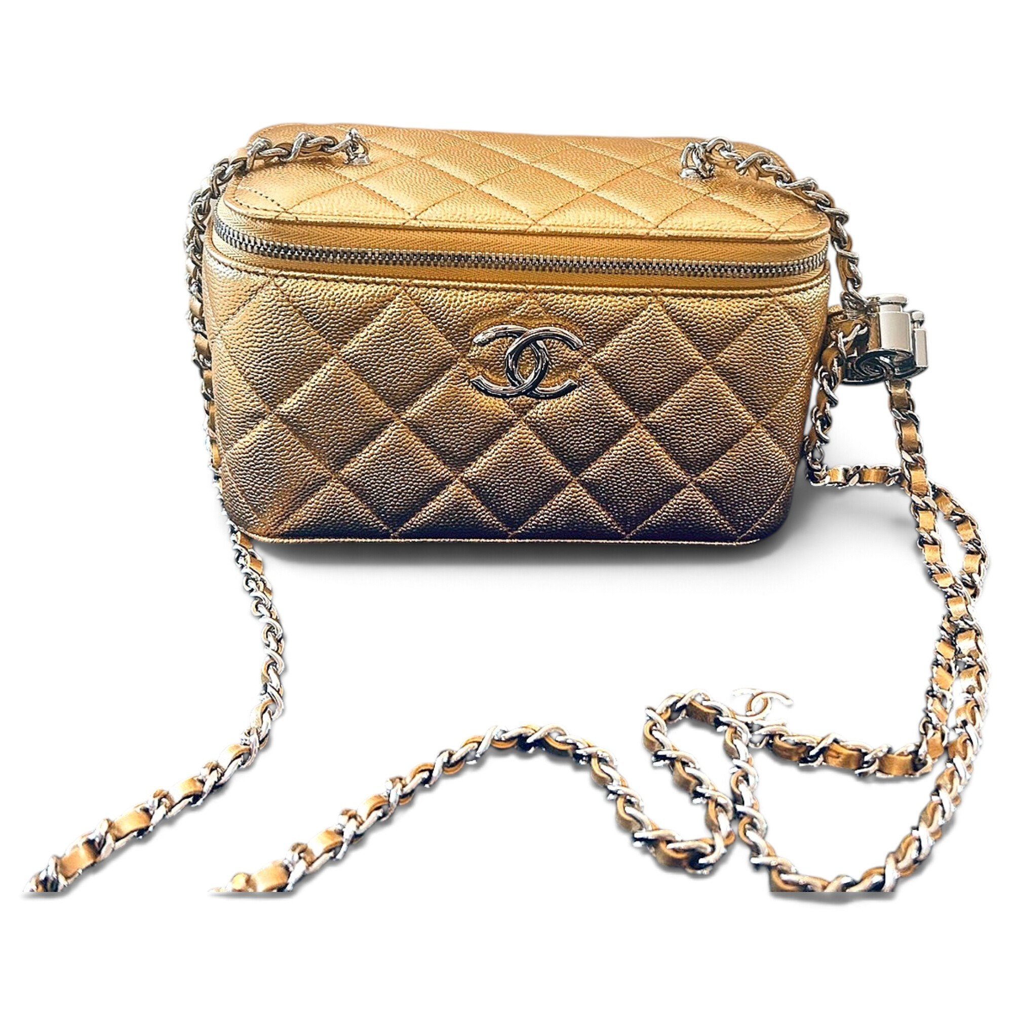 Vanity leather handbag