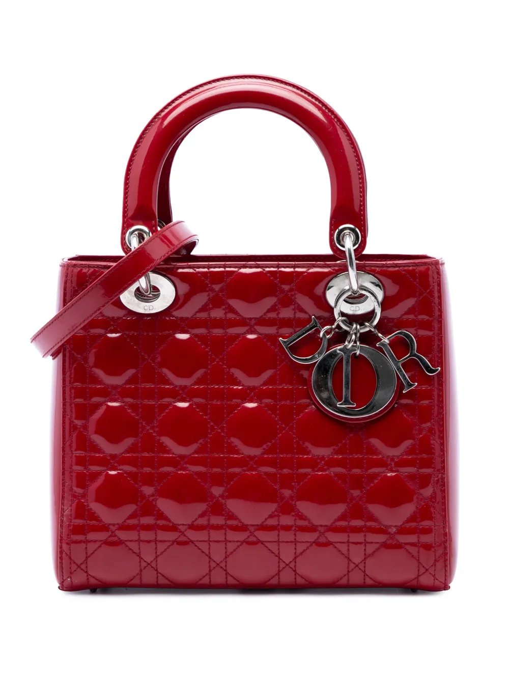 Dior 2013 Medium Patent Cannage Lady Dior satchel