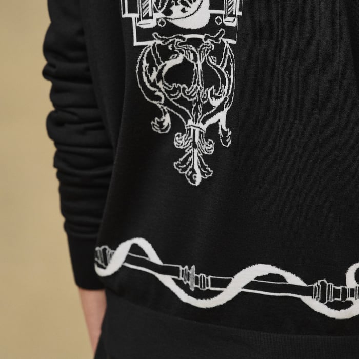 Noir "Ferronnerie" Long-sleeve Cardigan