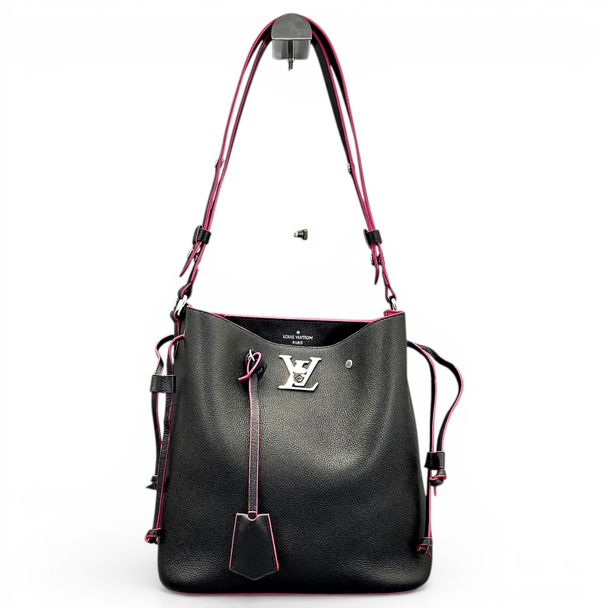 Lockme Bucket leather crossbody bag