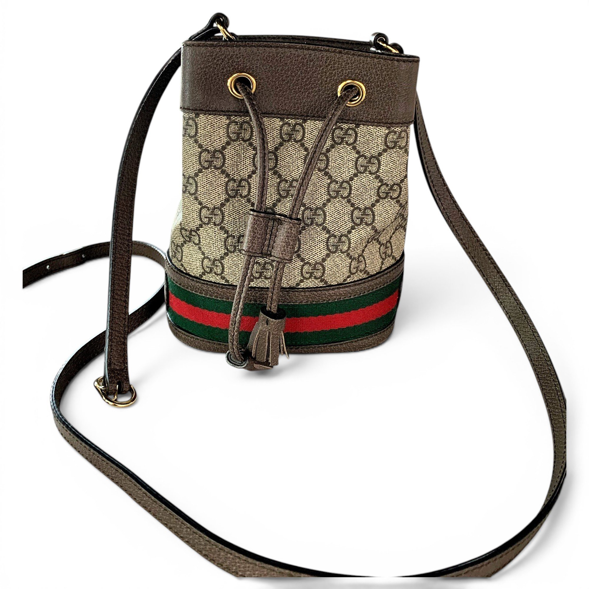 Ophidia Bucket leather crossbody bag
