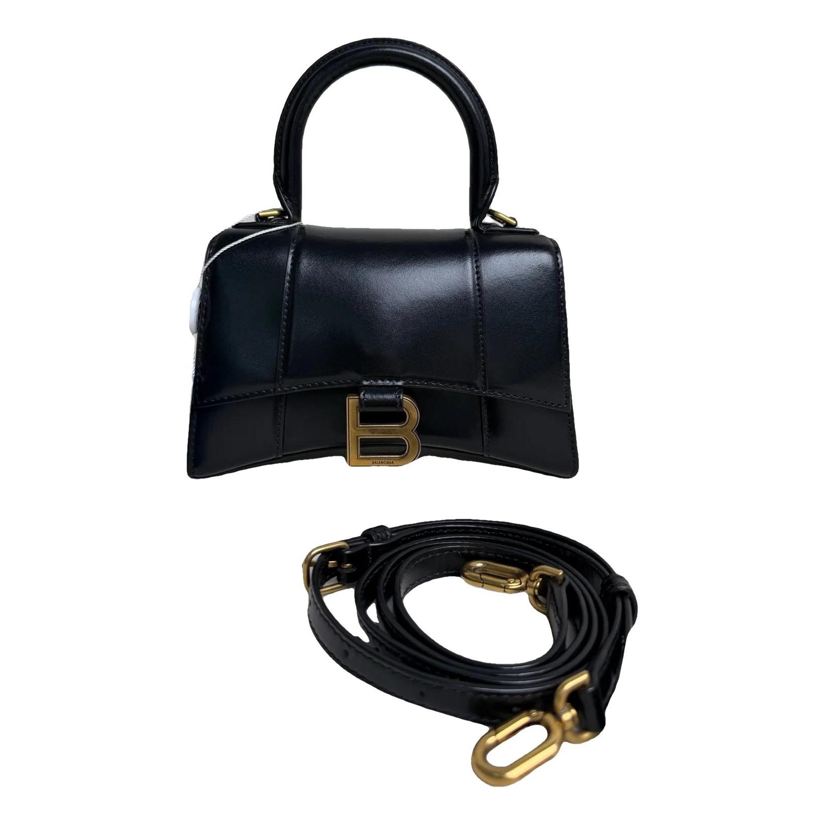 Hourglass leather mini bag