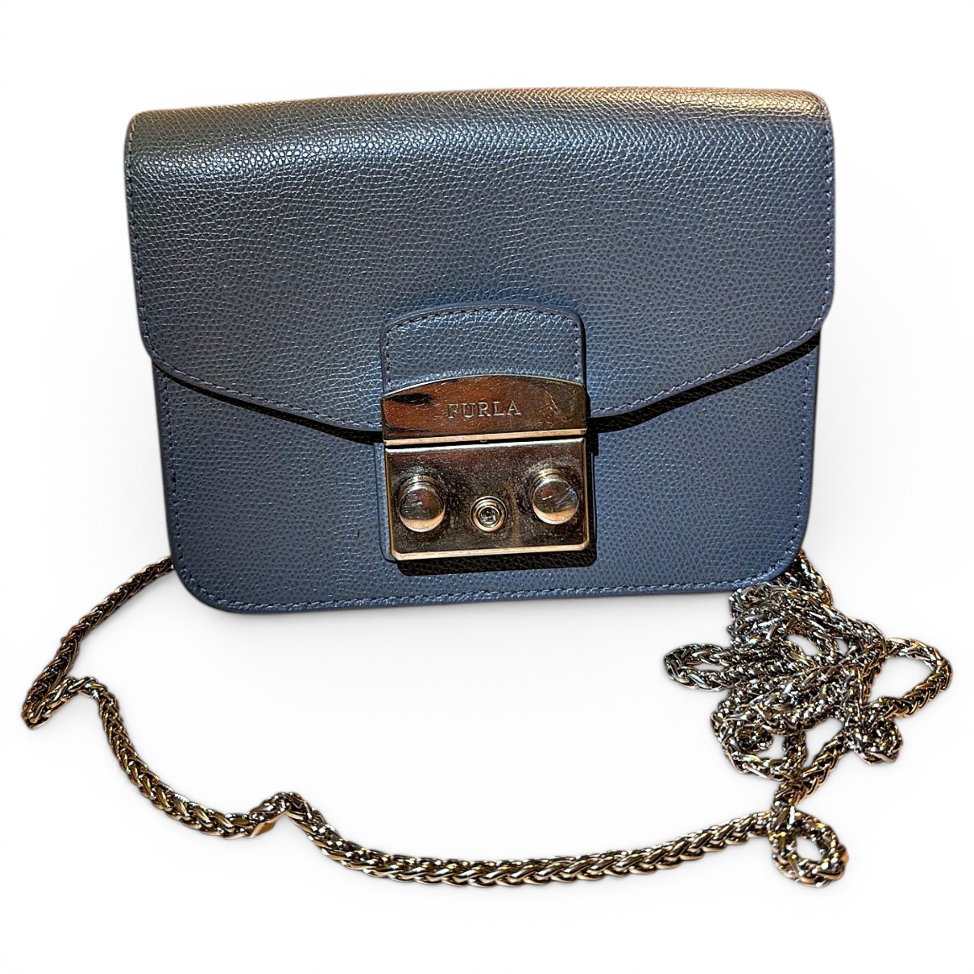 Furla Metropolis patent leather crossbody bag