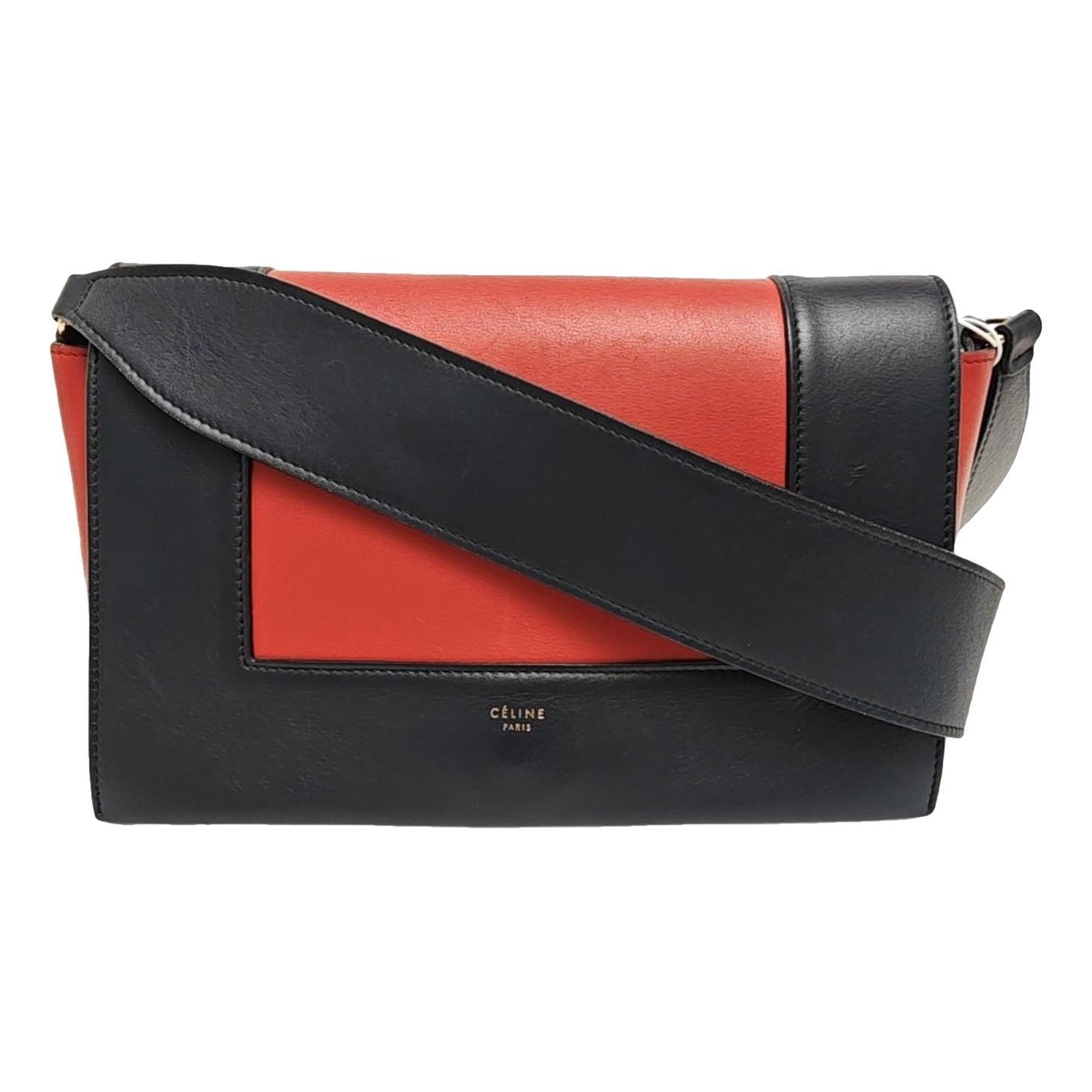 Frame leather handbag