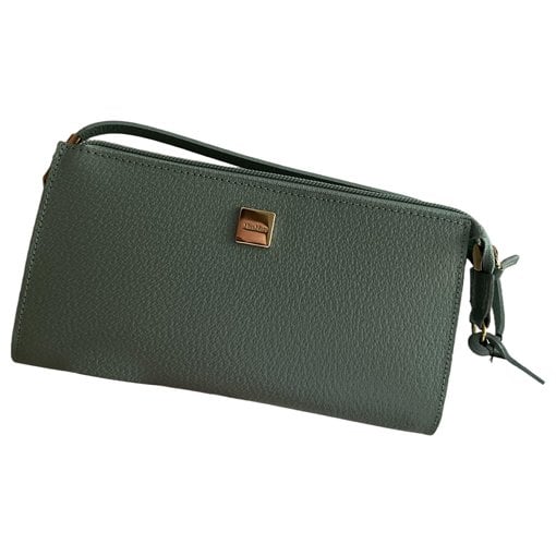 Leather clutch bag