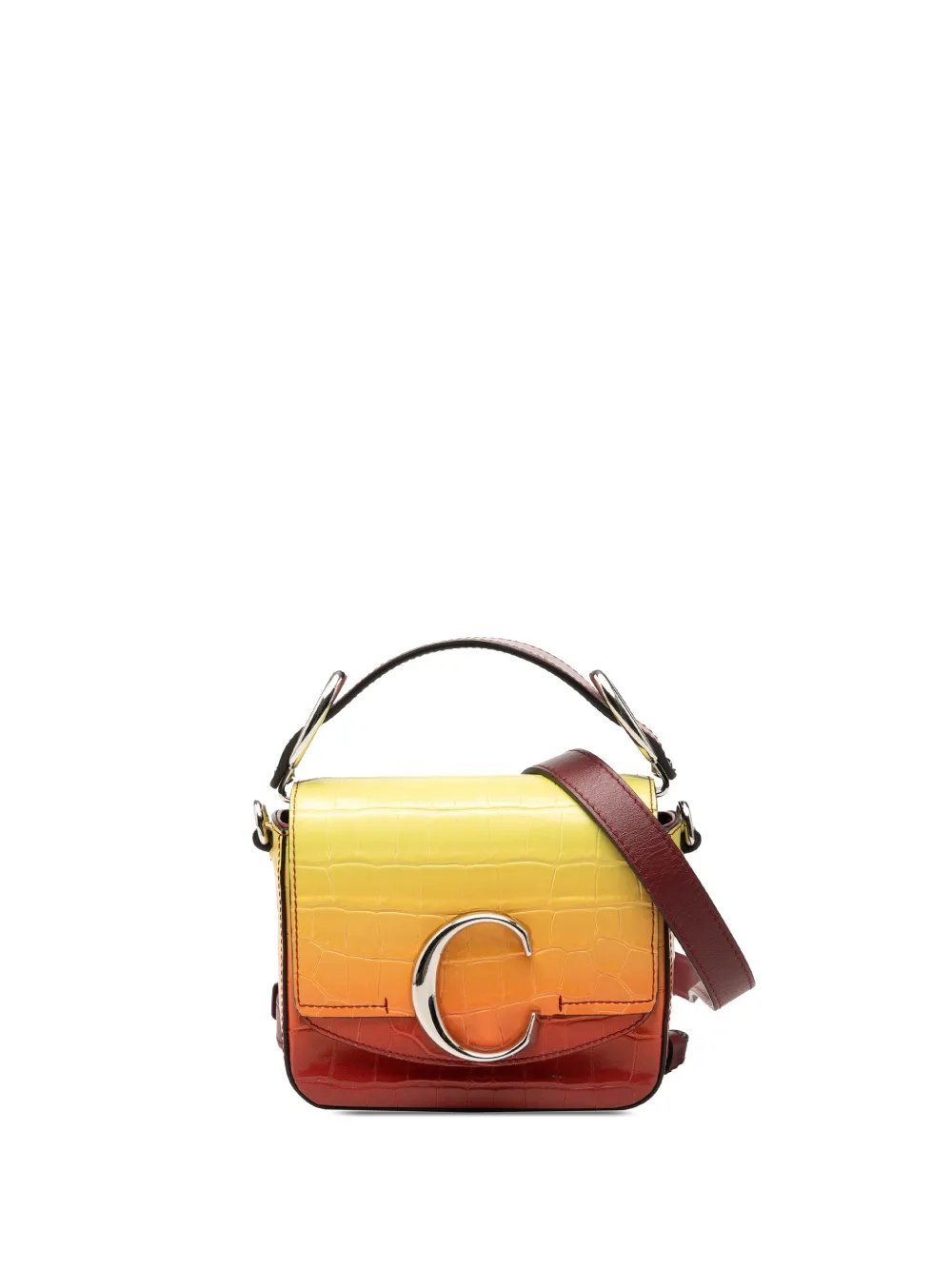 2010 Mini Ombre Croc Embossed Leather C satchel
