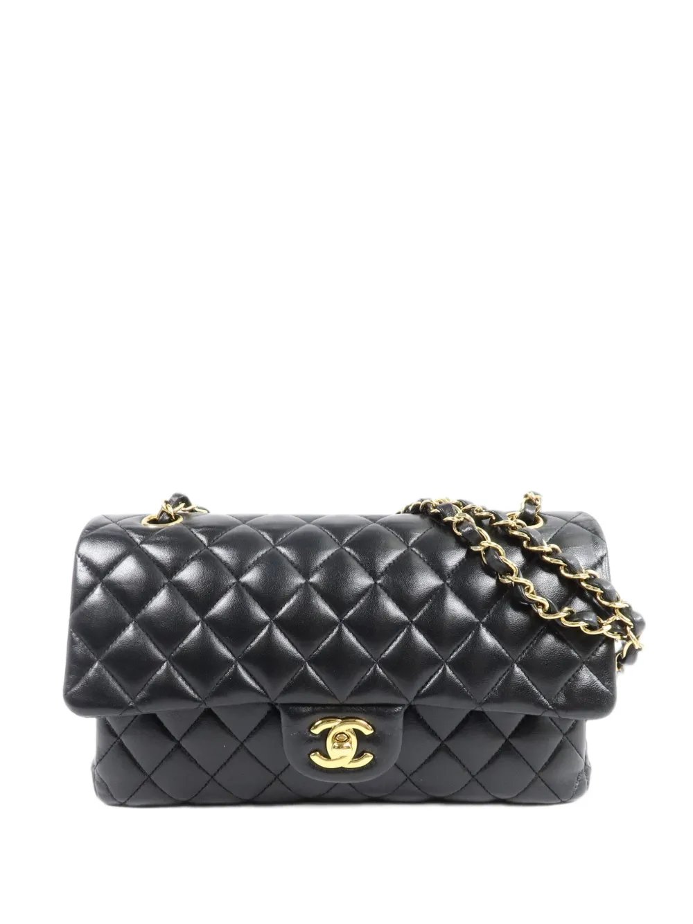 quilted CC turn-lock shoulder bag
