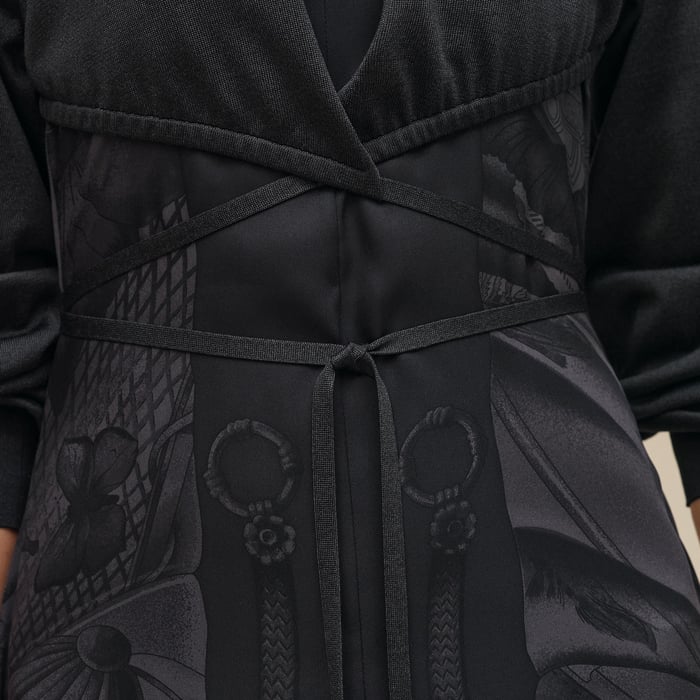 Noir "Soleil De Soie Poudre" Long Dress