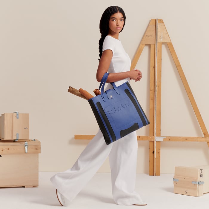 Cold Colors Monsieur B Cutting Tote Bag, Large Model