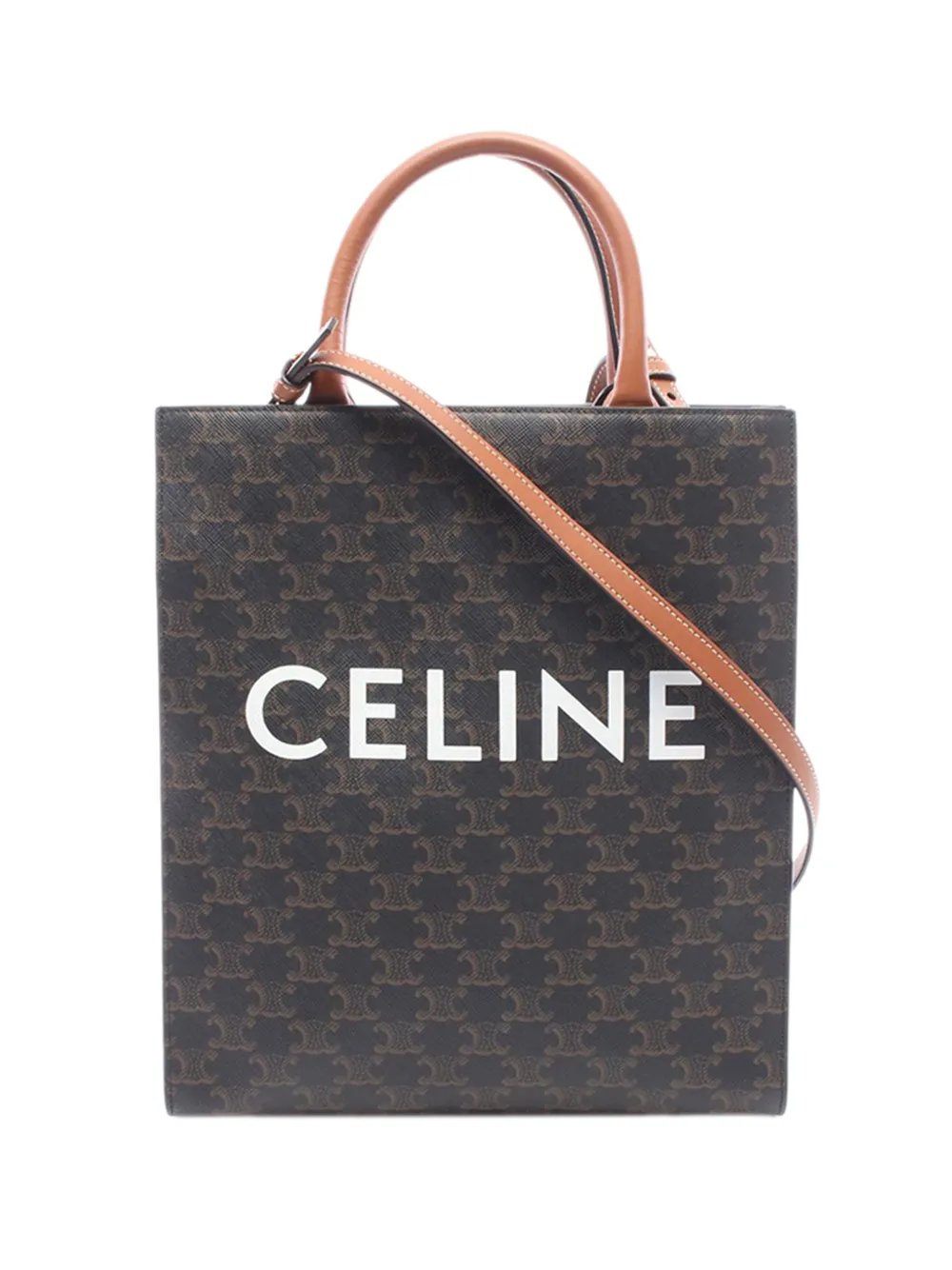 2000-2026 Small Triomphe Coated Canvas Vertical Cabas Tote satchel