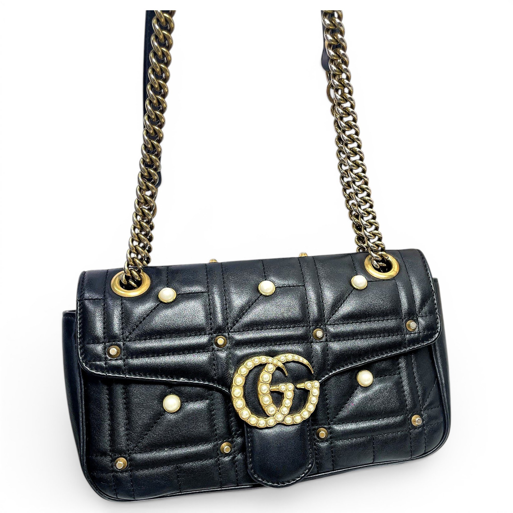 GG Marmont Flap leather crossbody bag
