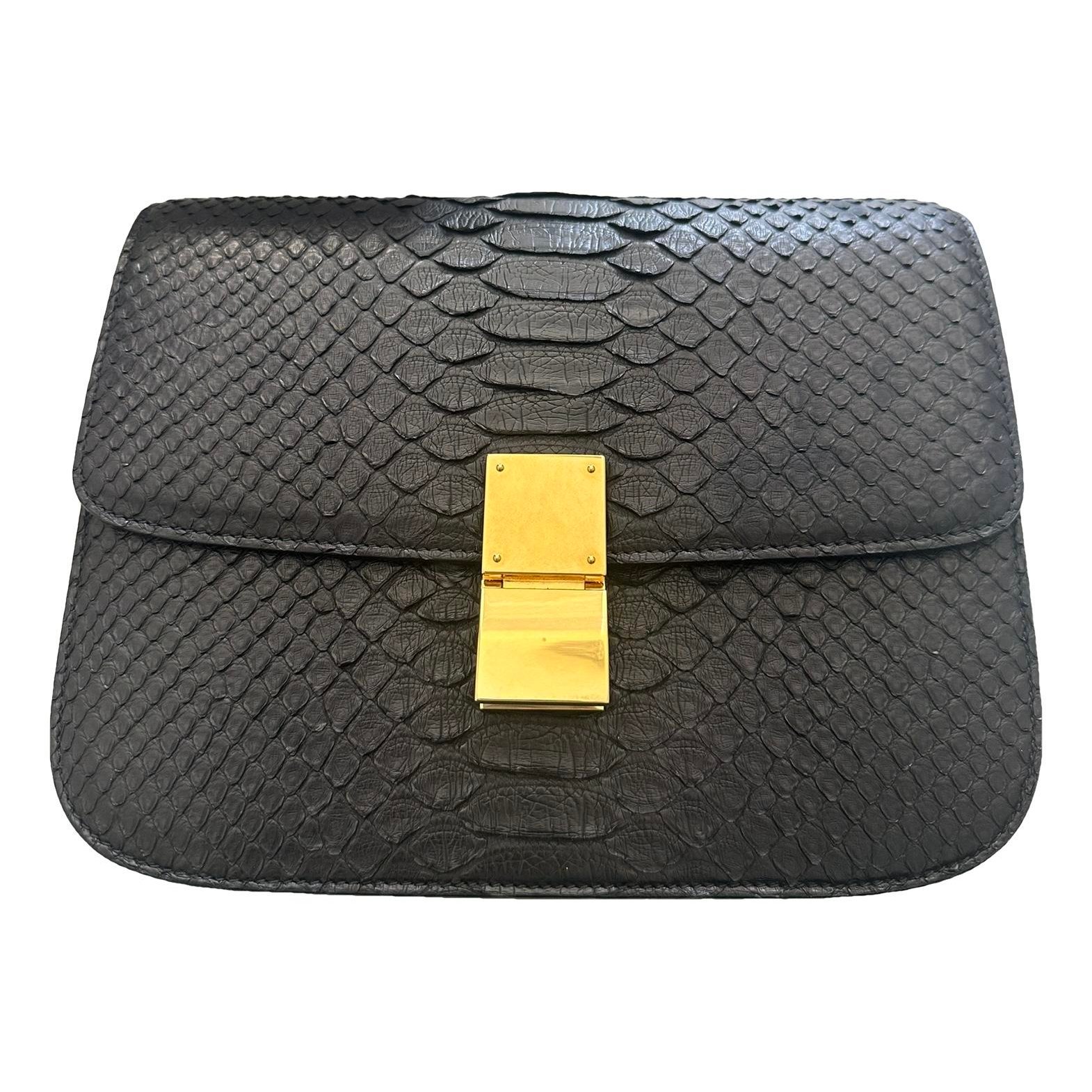 Classic python crossbody bag